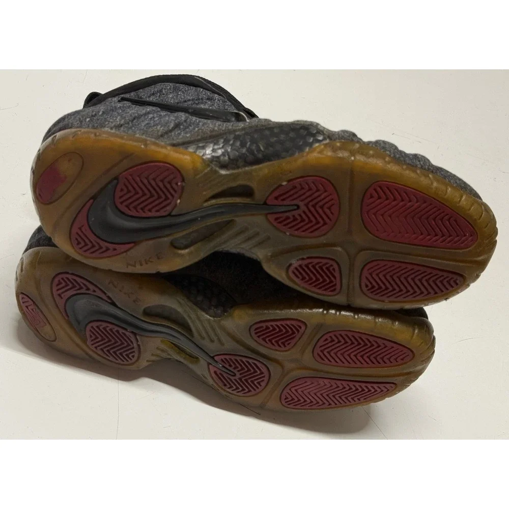 Nike Air Foamposite Pro Wool Dark Grey Heather Black 624041-007 Mens 7.5‎